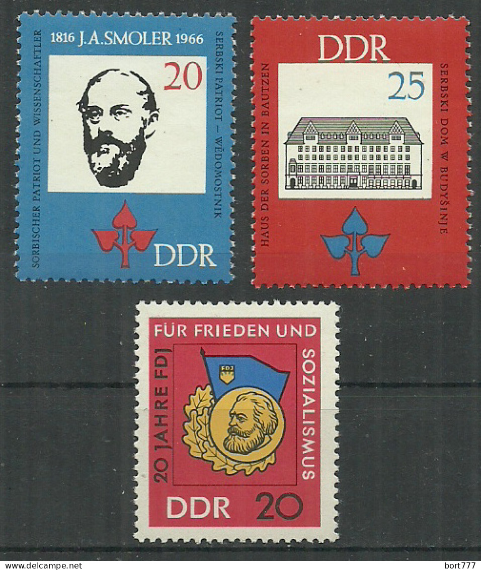 Germany DDR 1966 Year MNH(**) Mi.# 1165-67 - Neufs