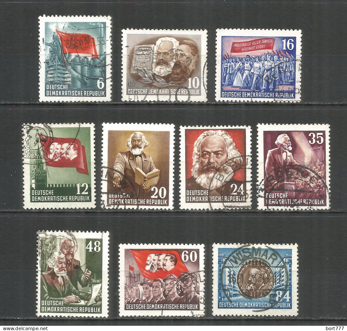 Germany DDR 1953 Year Used Stamps Mi.# 344-353 - Gebraucht