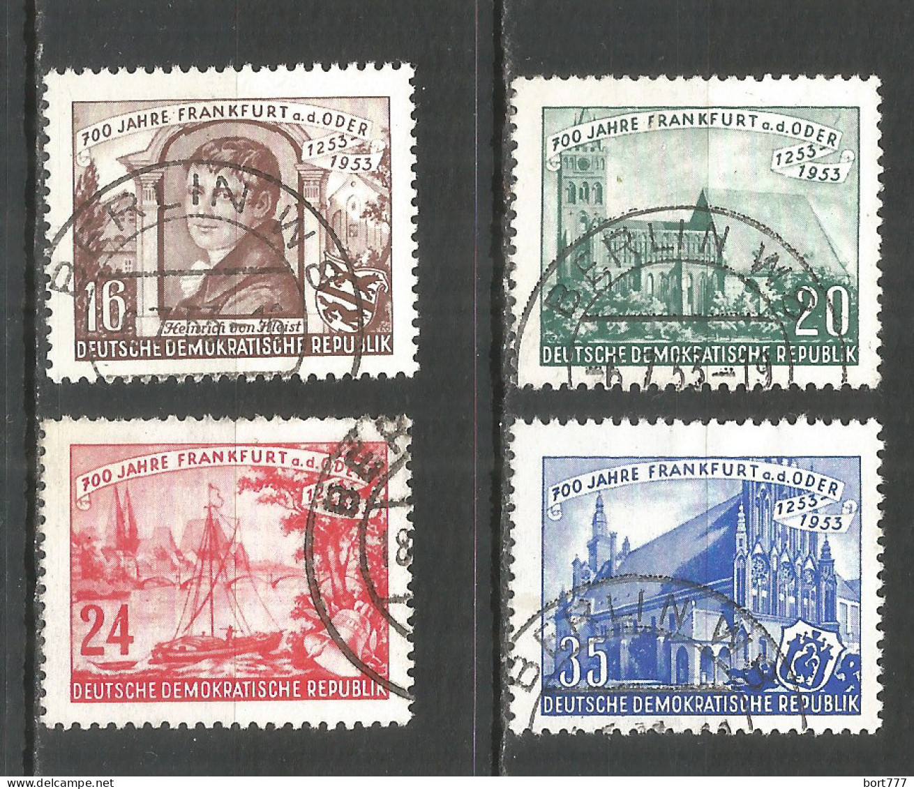 Germany DDR 1953 Year Used Stamps Mi.# 358-361 - Usati