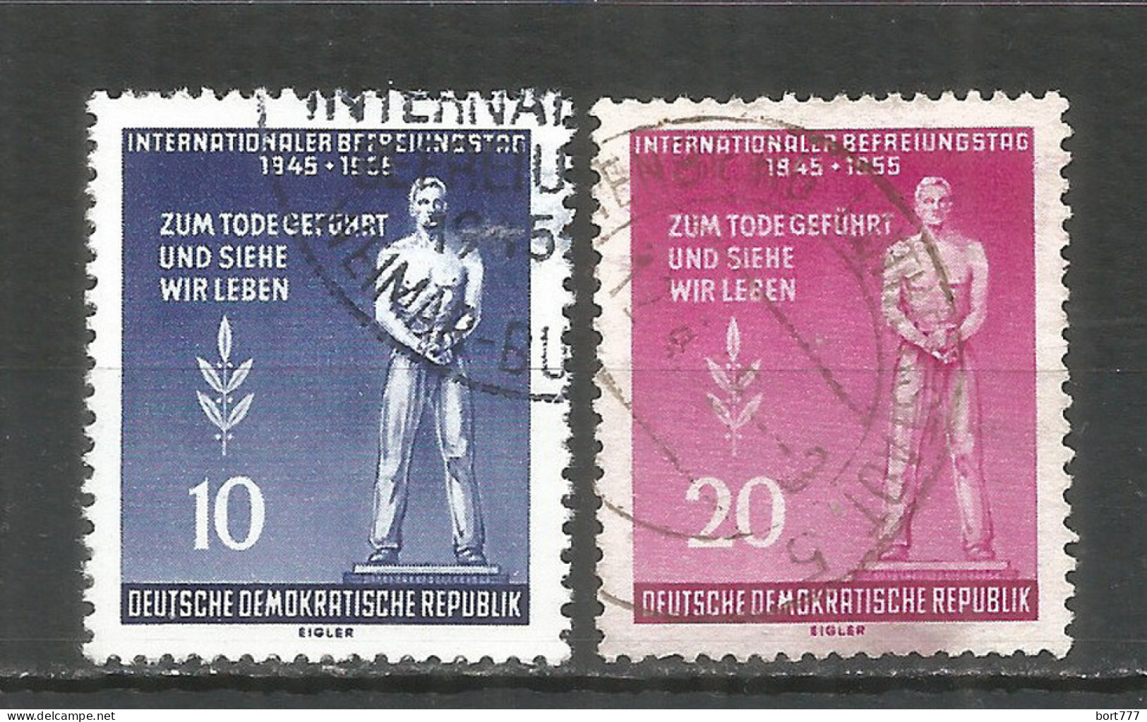 Germany DDR 1955 Year Used Stamps Mi.# 459-460 - Gebruikt
