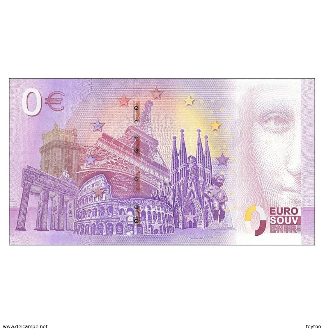 C2641# 0 Euros. España. Astorga. Palacio Gaudí (SC) 2018-1A - [ 8] Fakes & Specimens