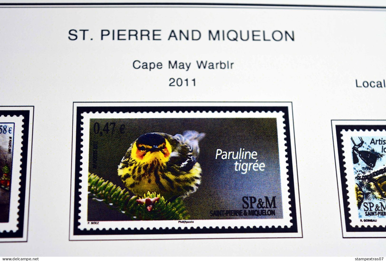 COLOR PRINTED SAINT PIERRE AND MIQUELON 2011-2023 STAMP ALBUM PAGES (49 Illustrated Pages) >> FEUILLES ALBUM - Pre-printed Pages