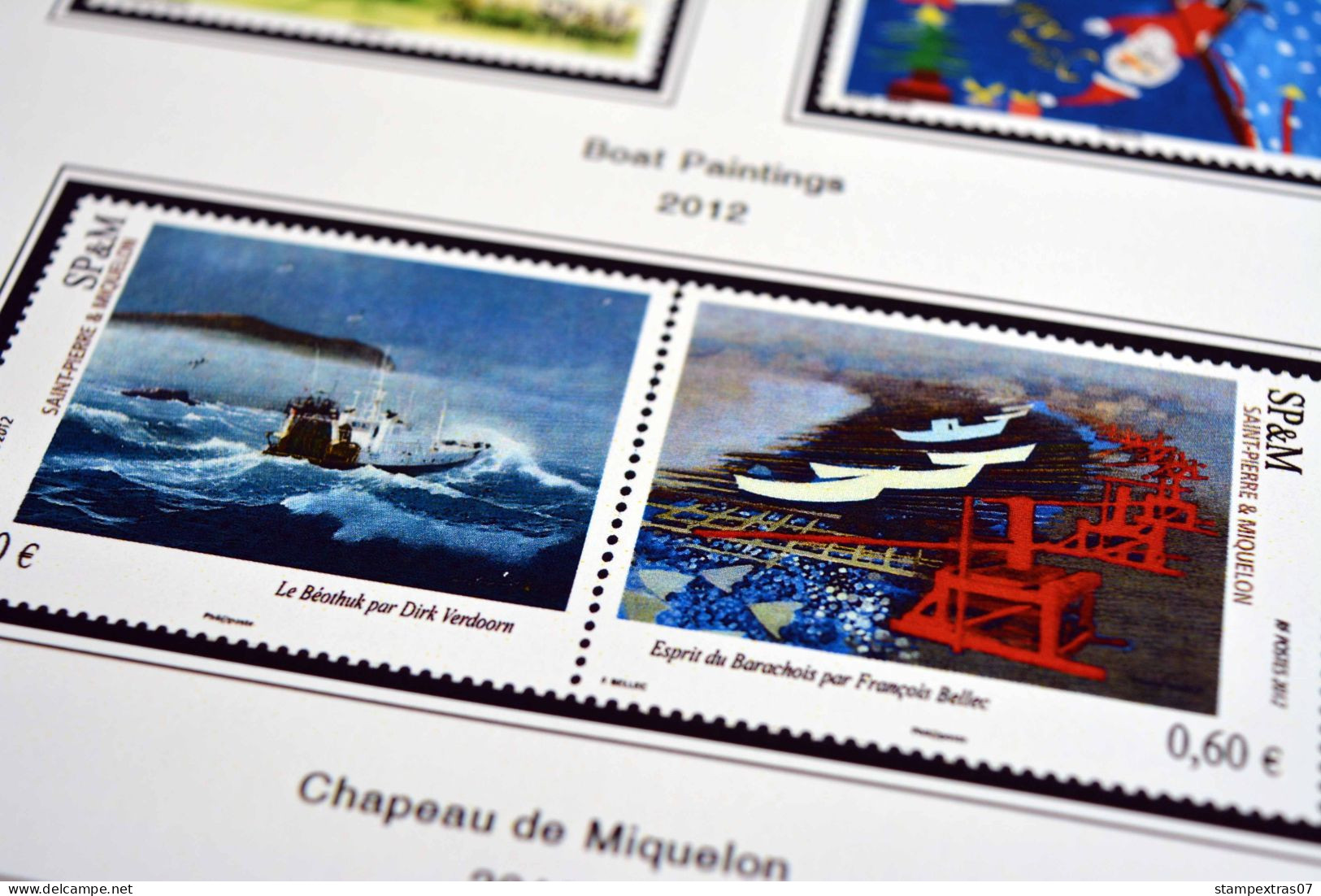 COLOR PRINTED SAINT PIERRE AND MIQUELON 2011-2023 STAMP ALBUM PAGES (49 illustrated pages) >> FEUILLES ALBUM