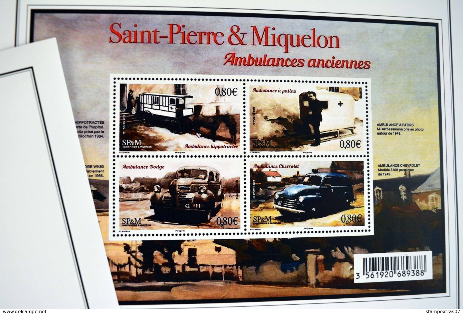 COLOR PRINTED SAINT PIERRE AND MIQUELON 2011-2023 STAMP ALBUM PAGES (49 illustrated pages) >> FEUILLES ALBUM