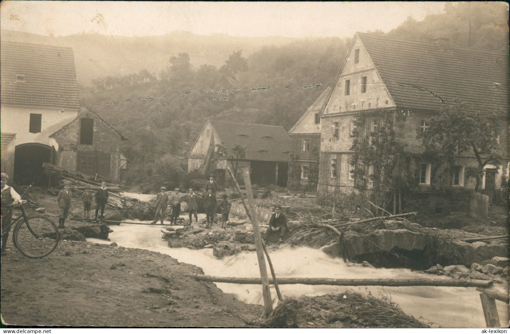 Ansichtskarte  Unwetter- Und Naturereignisse Fluss Dorf 1913 - Otros & Sin Clasificación