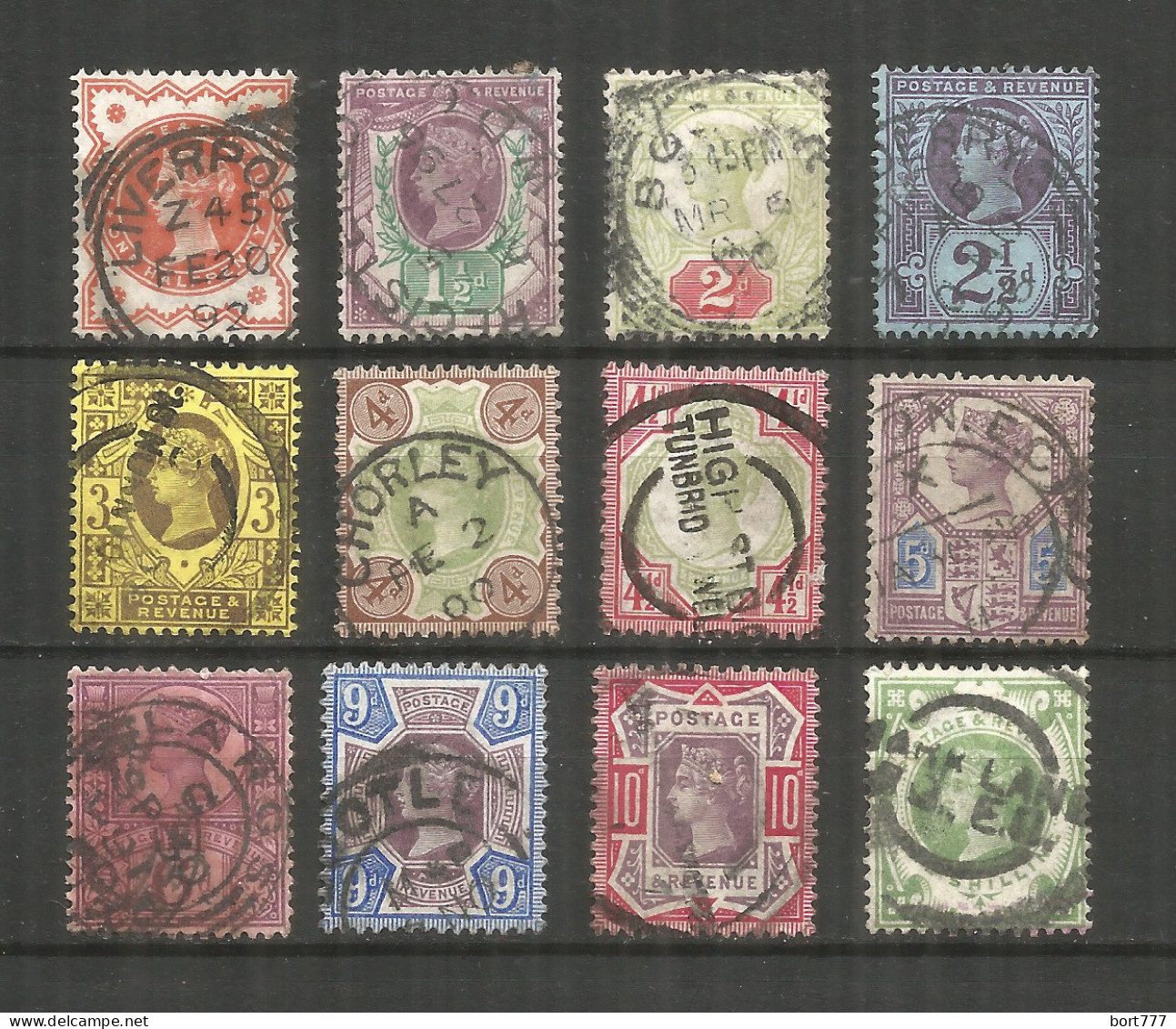 Great Britain 1887 Year Used Stamps Set - Gebraucht