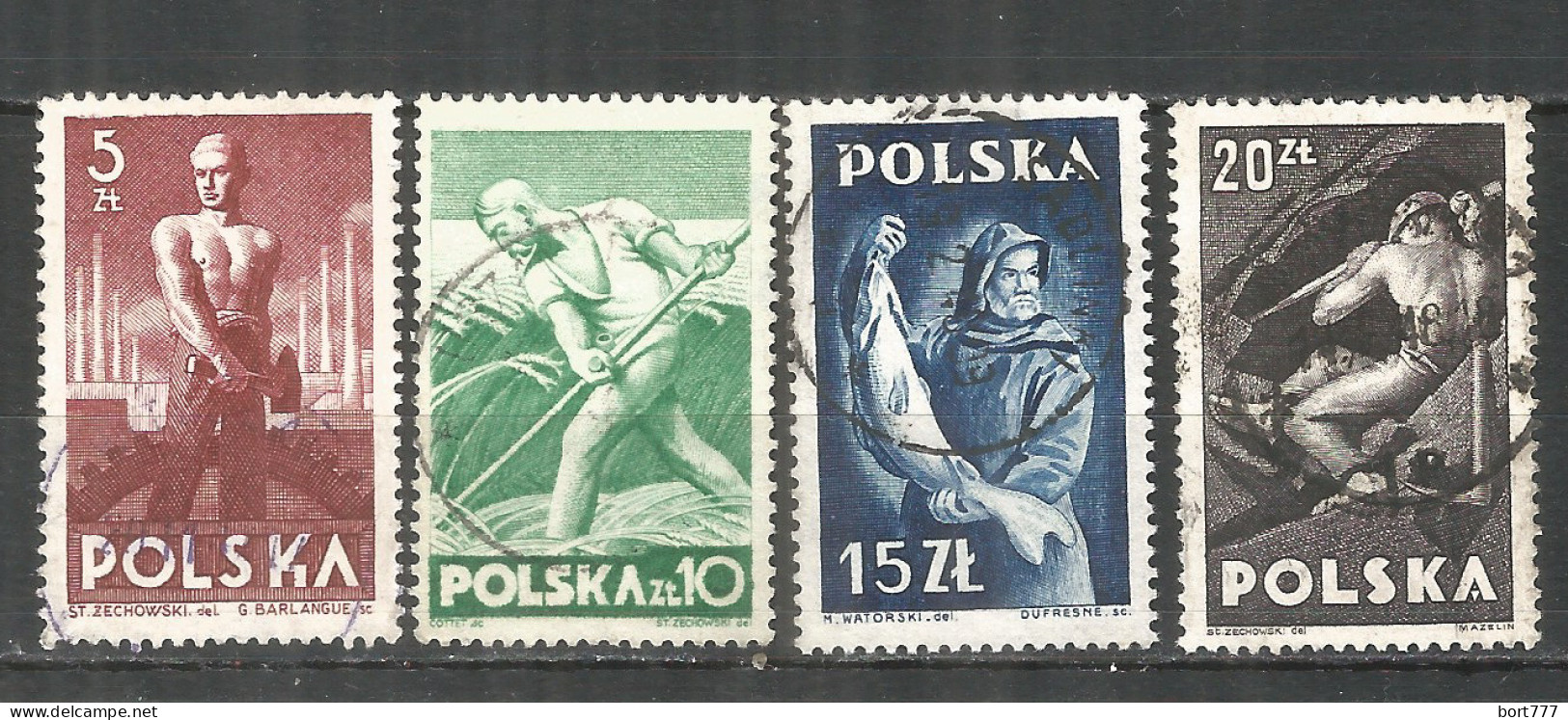 Poland 1947 Year , Used Stamps Michel # 472-275 - Usati