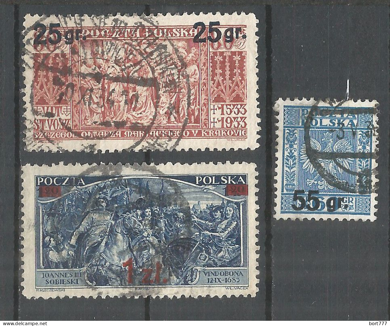 Poland 1934 Year , Used Stamps Mi.# 291-93 OVPT - Oblitérés