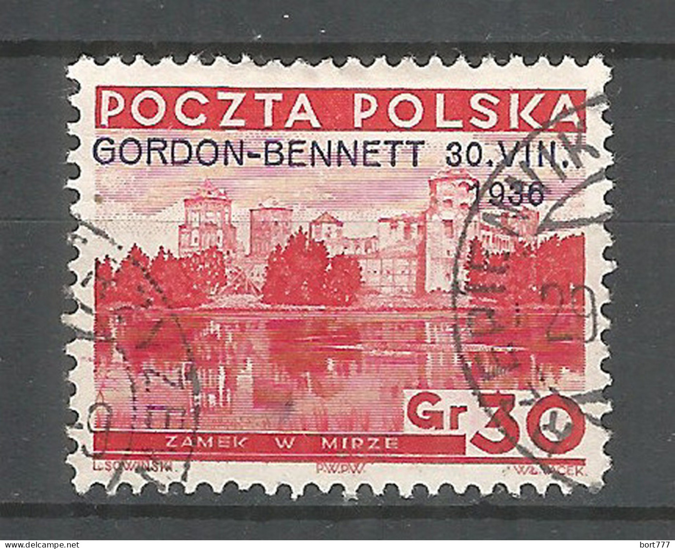 Poland 1936 Year , Used Stamp Mi.# 313 OVPT - Usados