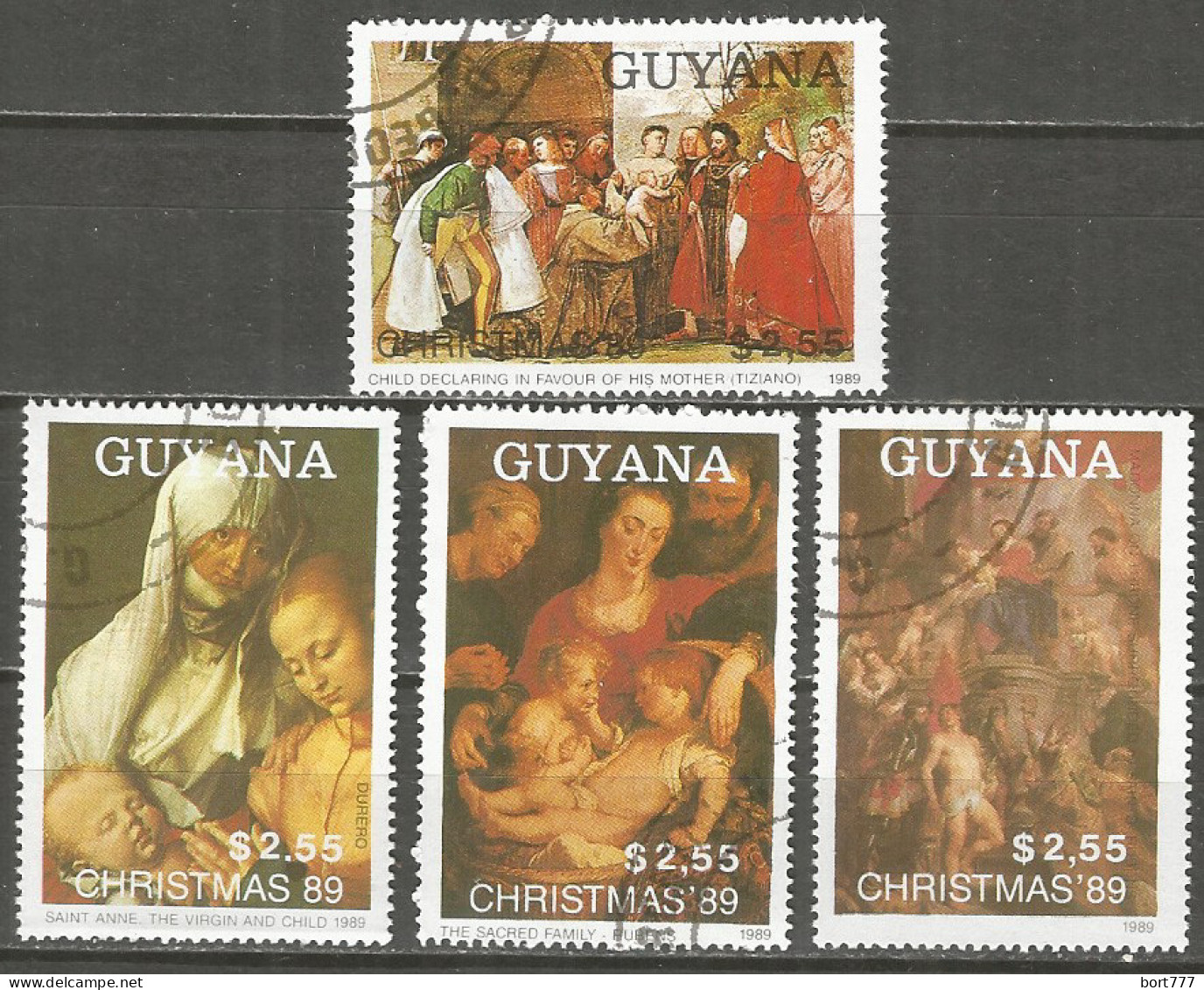 Guyana 1989 Used CTO Stamps Set Painting  - Guyana (1966-...)