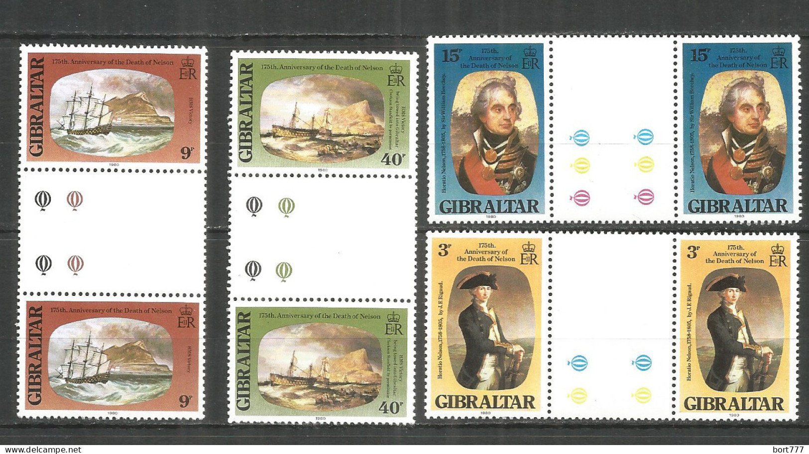 Gibraltar 1980 Mint MNH(**) 2 Sets - Gibraltar