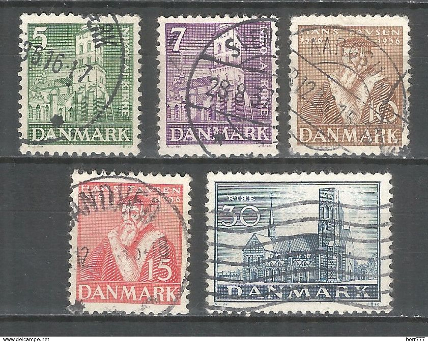 Denmark 1936 Year Used Stamps - Usati