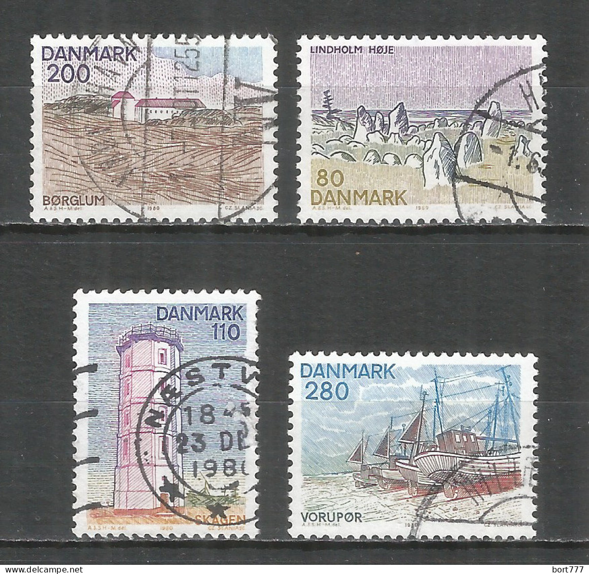 Denmark 1980 Year Used Stamps Mi.#  704-07 - Used Stamps