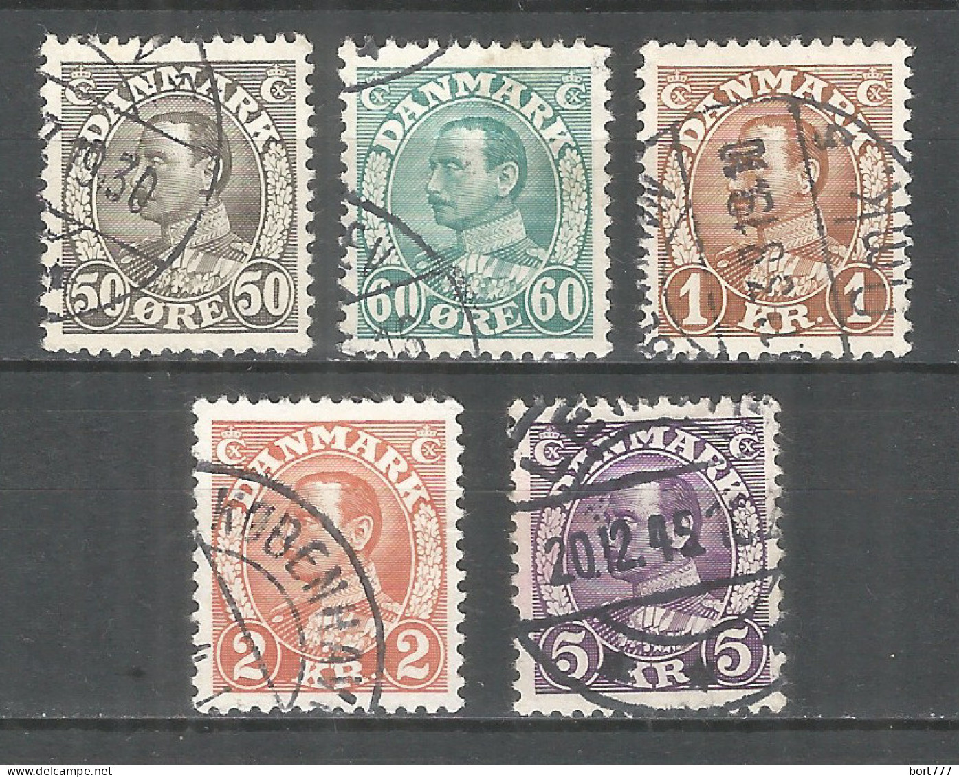 Denmark 1934 Year Used Stamps Mi.# 210-14 - Usado