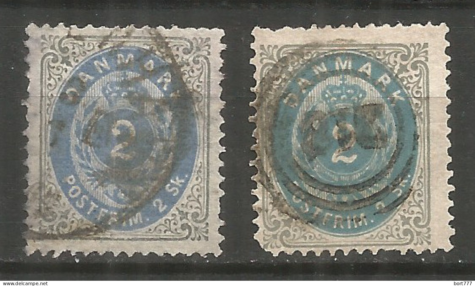 Denmark 1870 Year Used Stamps Mi. 16 I, II - Usati