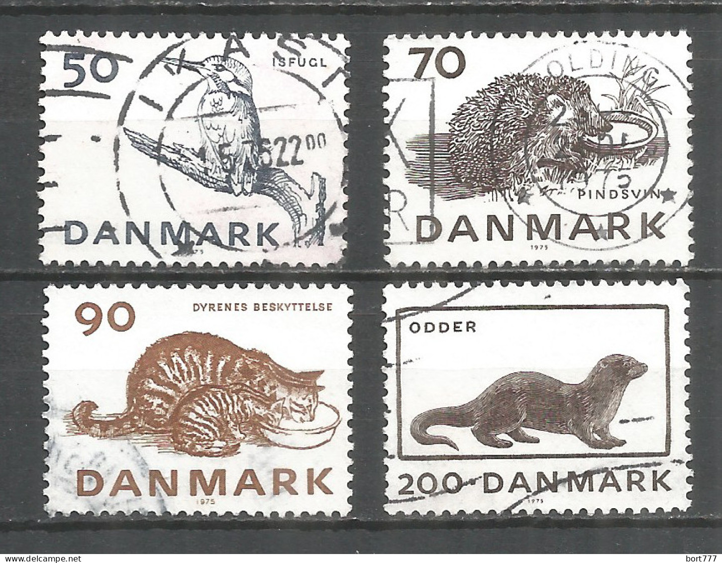 Denmark 1975 Year Used Stamps Animals - Usati