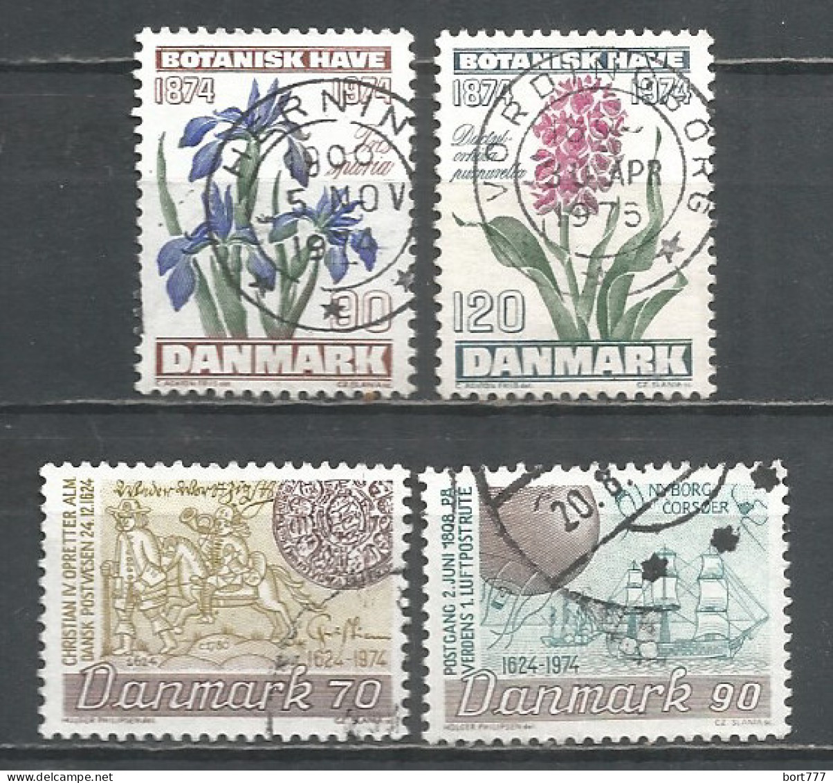 Denmark 1974 Year Used Stamps  Flowers - Gebraucht