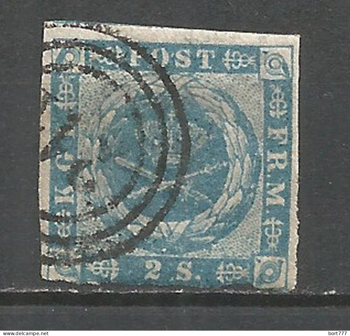 Denmark 1855 Year Used Stamp Mi. 3 - Usati