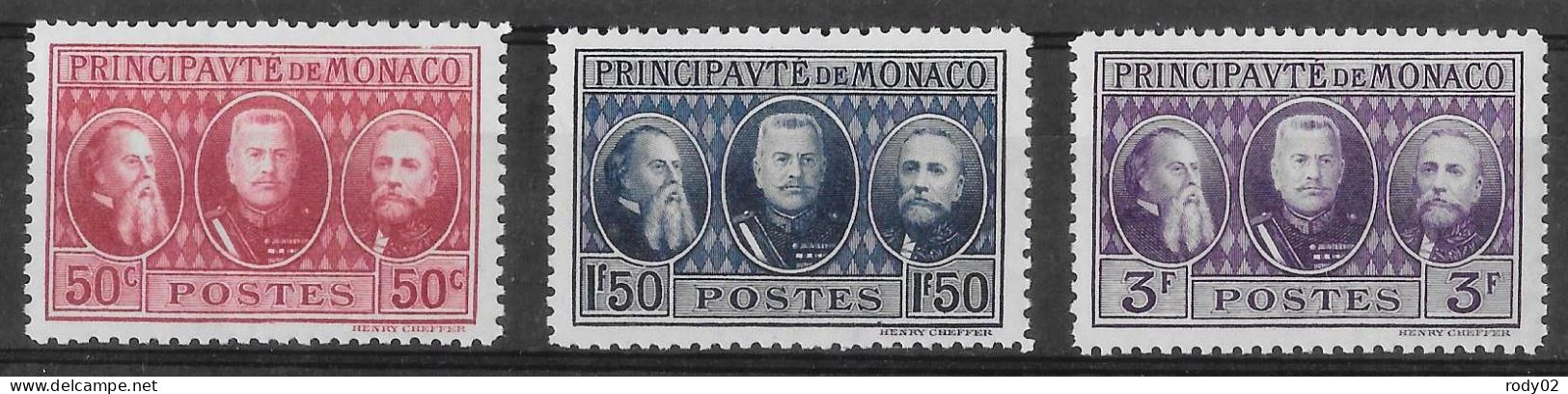 MONACO - N° 111 A 113 - NEUF** MNH - Ungebraucht