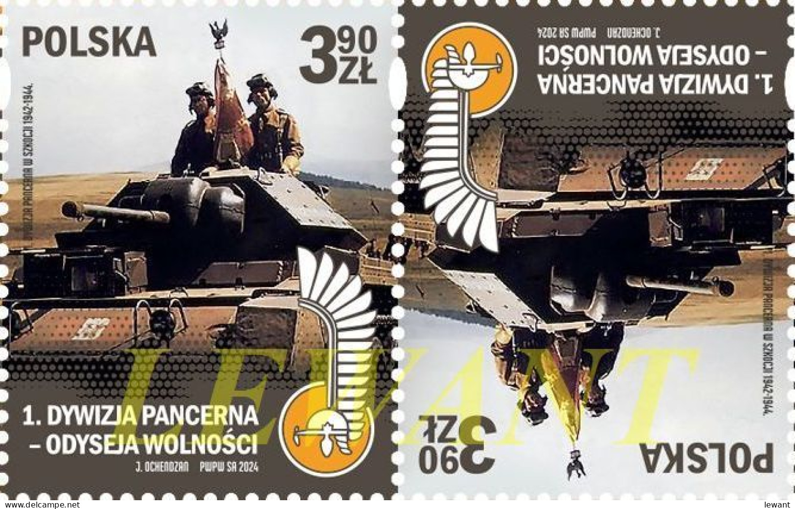 2024.04.30. 1st Polish Armoured Division - Odyssey Of Liberty (tête-bêche) - MNH - Neufs