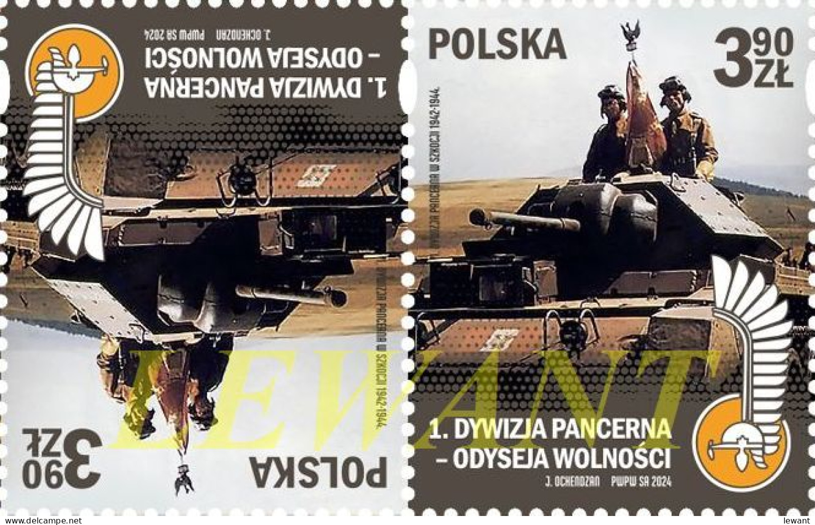 2024.04.30. 1st Polish Armoured Division - Odyssey Of Liberty (tête-bêche) - MNH - Ongebruikt