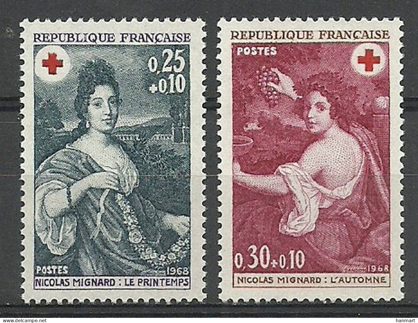 France 1968 Mi 1647-1648 MNH  (ZE1 FRN1647-1648) - Medicina