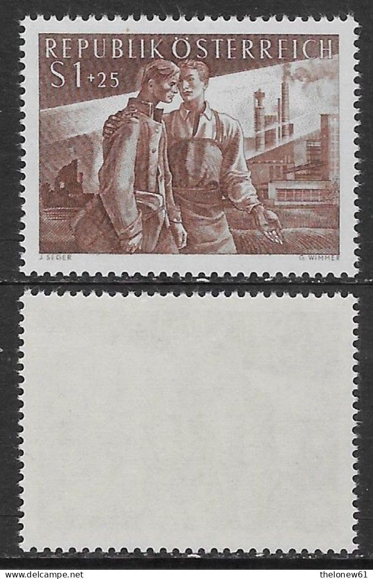 Austria Österreich 1955 Soldiers Returning From Captivity Mi N.1019 MNH ** - Nuovi