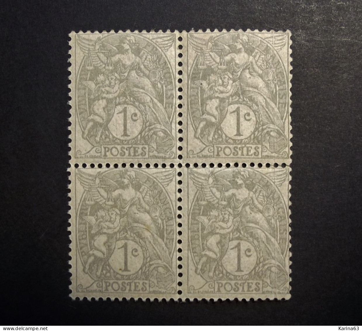 France - Frankrijk - Blanc - 1900 - 29 - 4 Bloc De 4 Timbres - N° 107 - 107a - N°108 - N° 109  - Neuf - MNH - 1900-29 Blanc