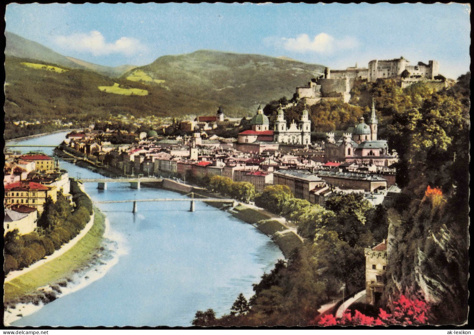 Ansichtskarte Salzburg Von Mülln 1961  Gel. Landpoststempel über Teisendorf - Andere & Zonder Classificatie