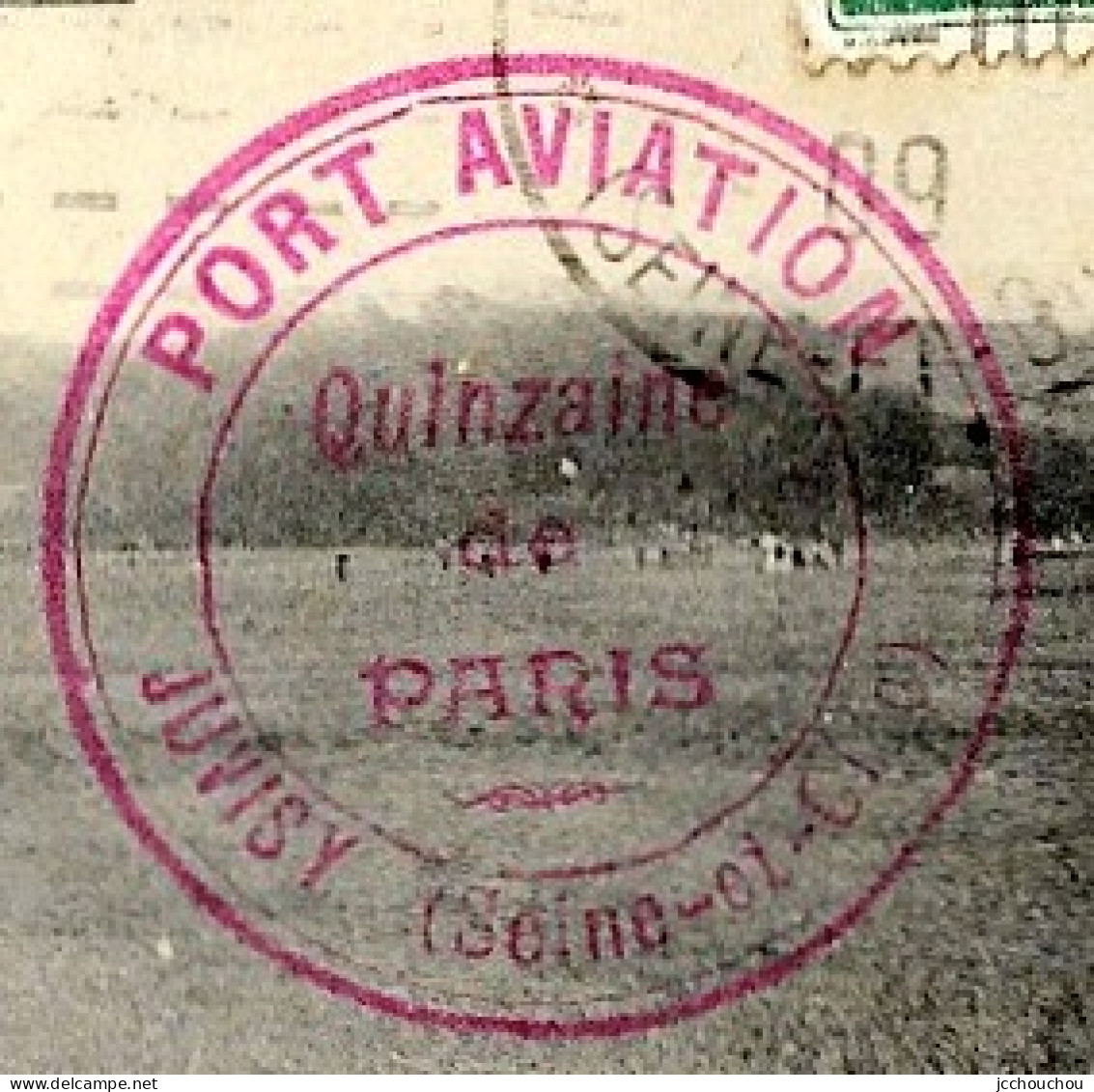 CPA 91 Meeting PORT-AVIATION (Juvisy - Viry-Châtillon) 1909 (cachet Rouge) Essonne -  Aéroplane Du Comte De Lambert - Meetings
