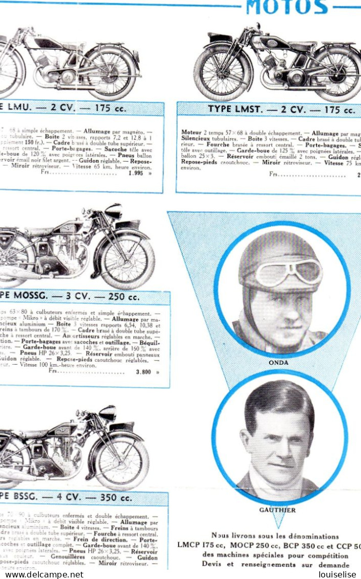 PUBLICITE MOTOS MAGNAT DEBON  1935 - Affiches