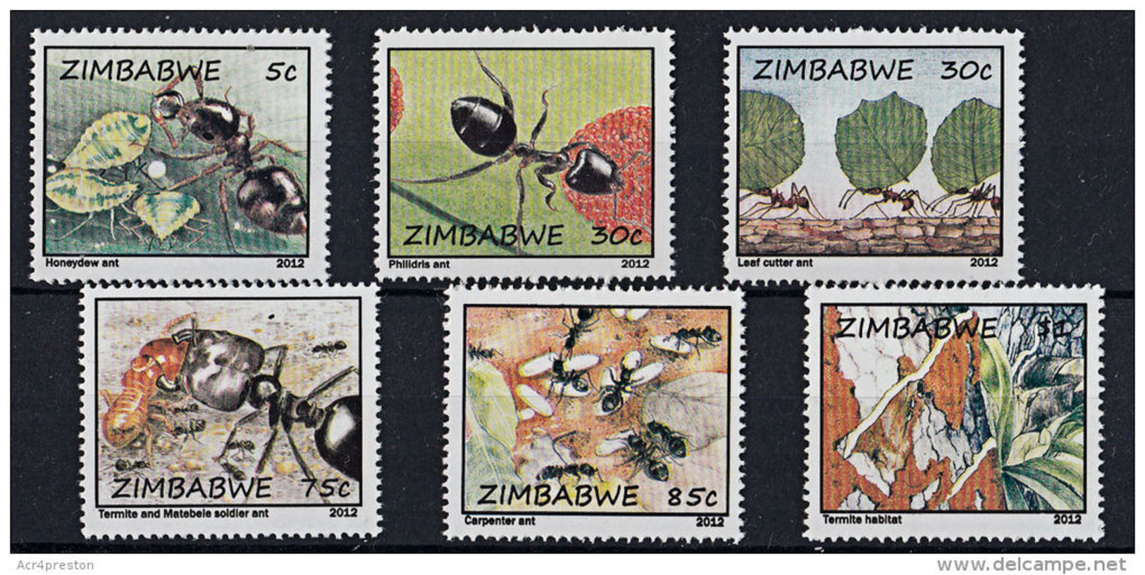 D0172 ZIMBABWE 2012, Ants And Termites  MNH - Zimbabwe (1980-...)