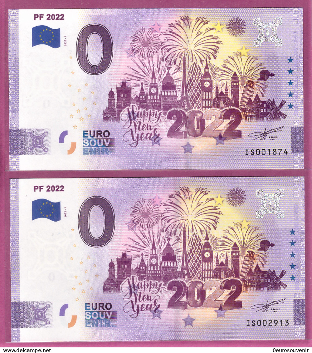 0-Euro IS 2022-1 PF 2022 - HAPPY NEW YEAR 2022 Set NORMAL+ANNIVERSARY - Pruebas Privadas