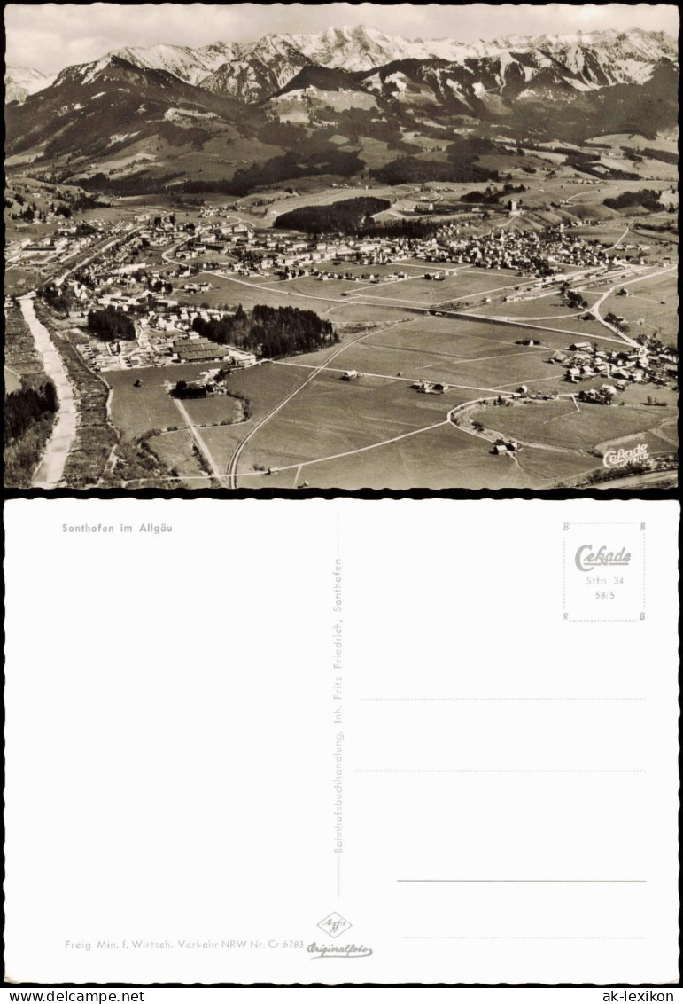 Ansichtskarte Sonthofen Luftaufnahme Luftbild 1958 - Sonthofen