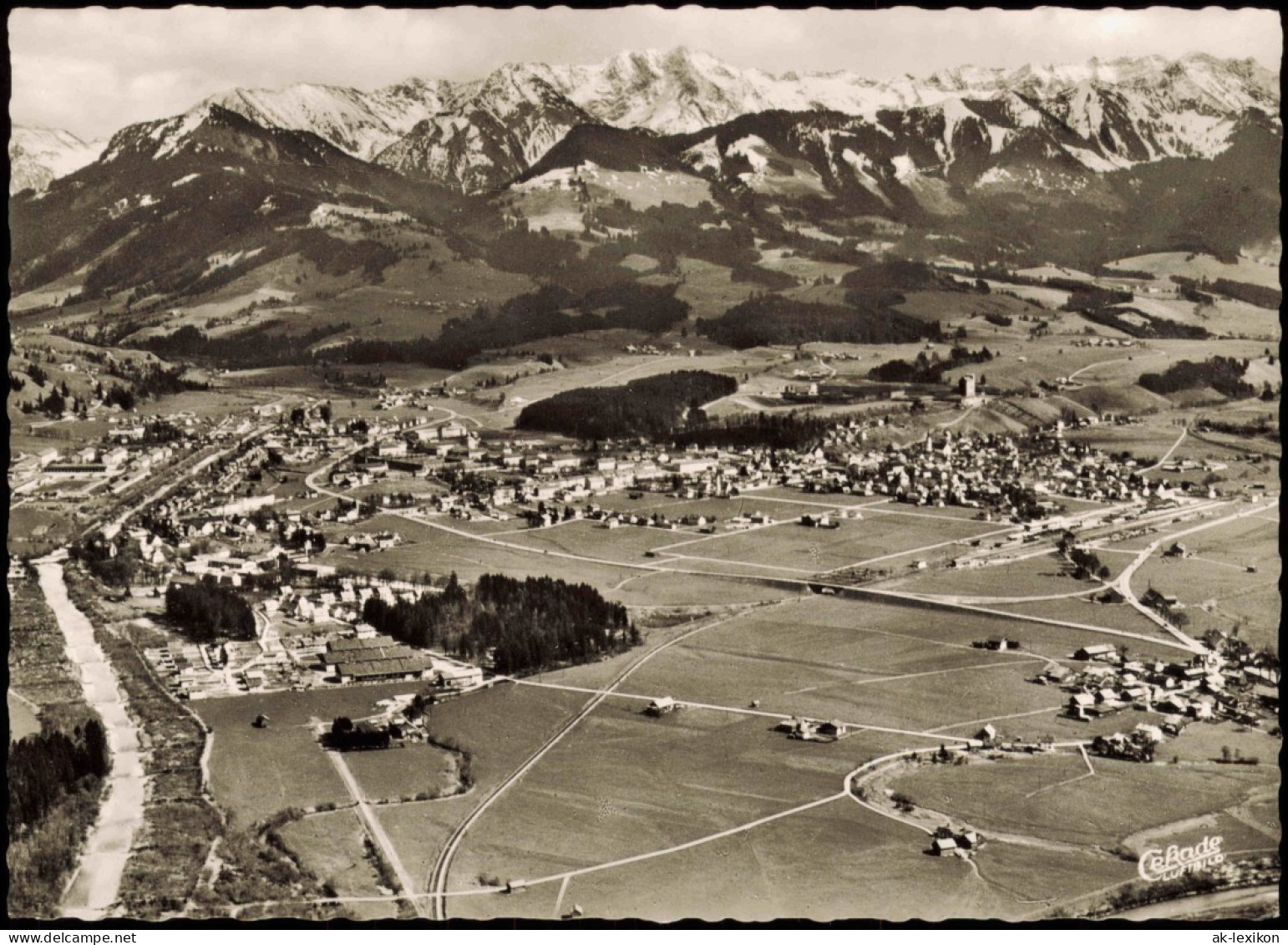 Ansichtskarte Sonthofen Luftaufnahme Luftbild 1958 - Sonthofen