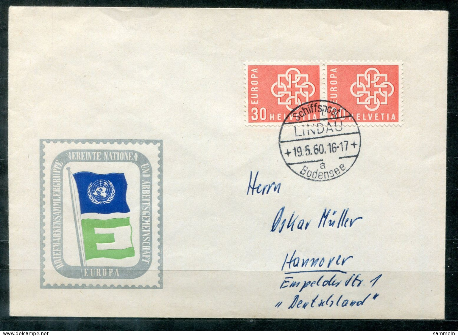 SCHWEIZ - Bodensee-Schiffspost, Navire, Paquebot, Ship Letter, Stempel Schiffspost / LINDAU / A / Bodensee - Lettres & Documents