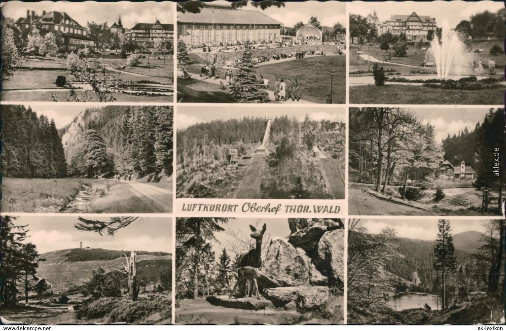 Oberhof Thüringen Kuranlagen, Kurpark Mit Freiluftbühne G1957 - Oberhof