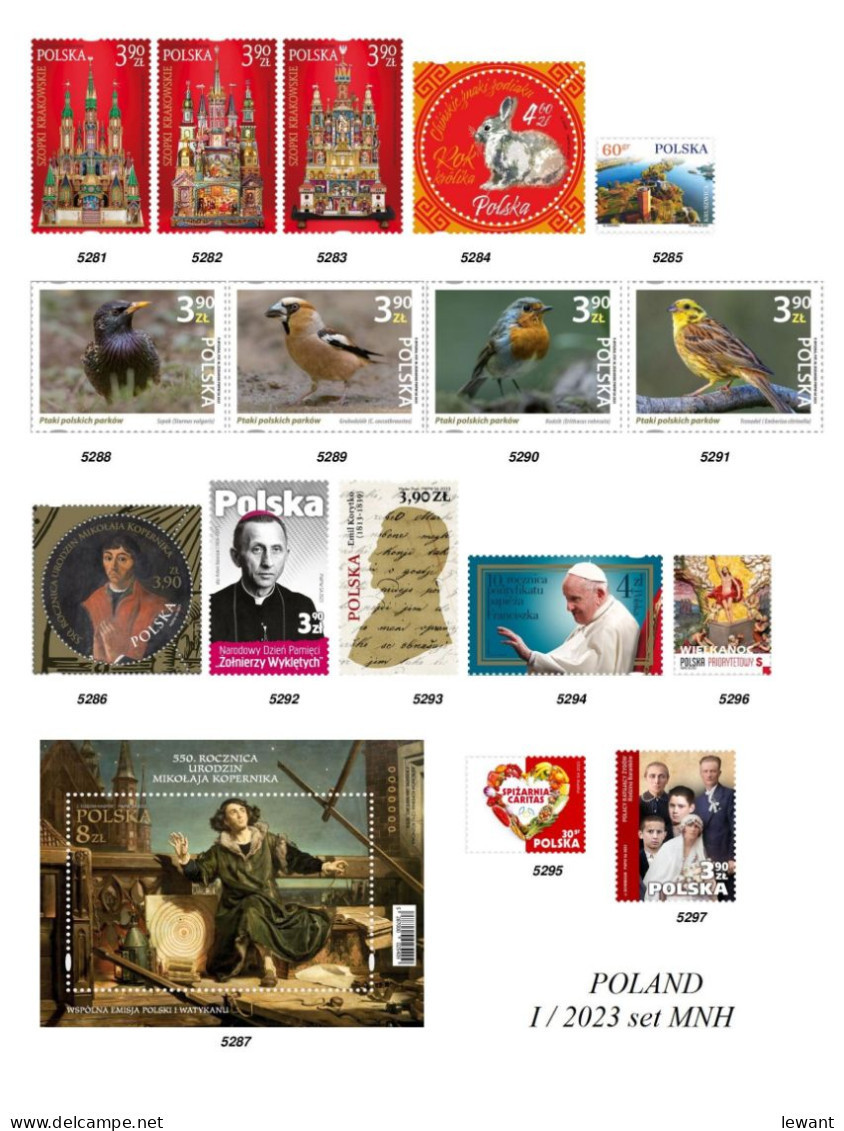 POLAND I / 2023 Set MNH - Unused Stamps