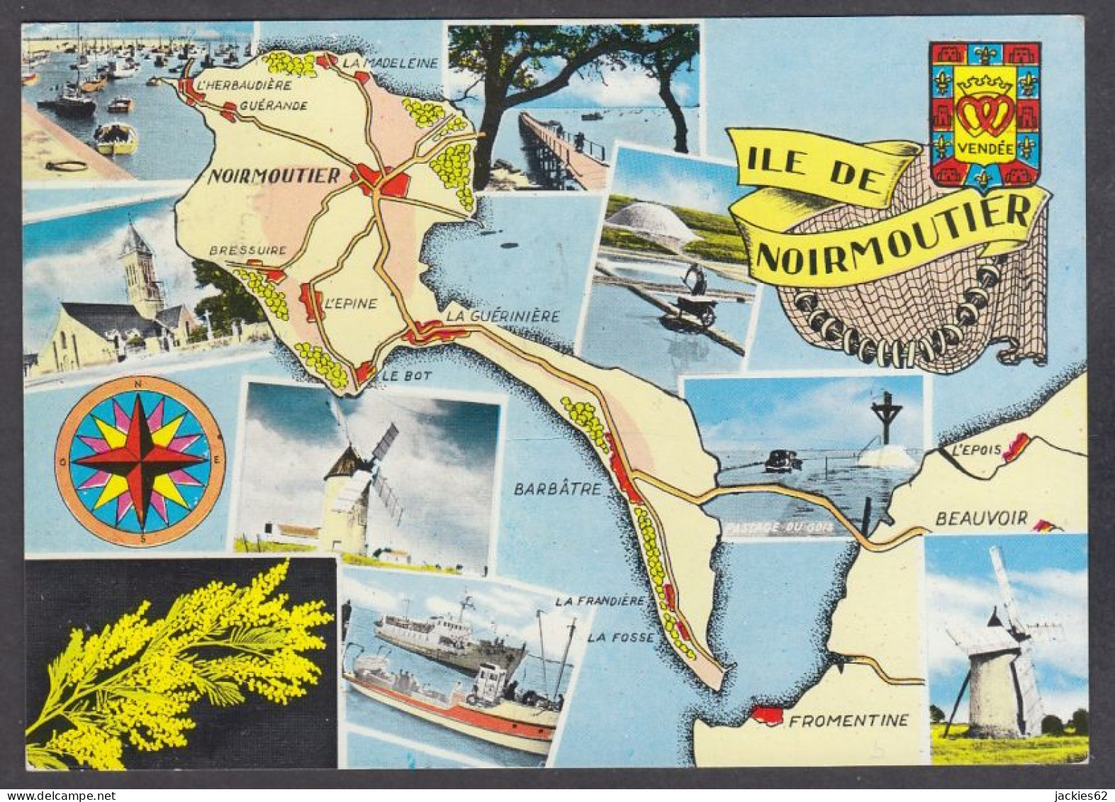 128390/ ILE DE NOIRMOUTIER, Carte Géographique Illustrée - Ile De Noirmoutier