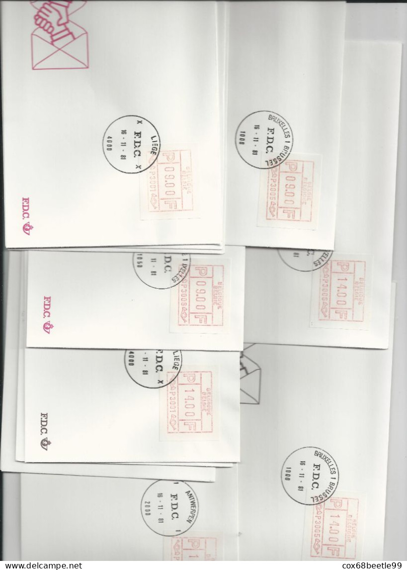 ATM1/ATM6 1981 Première Série Complète Volledige Set 24 Valeurs En FDC Avec Feuillet Explicatif De La Poste - 1980-99