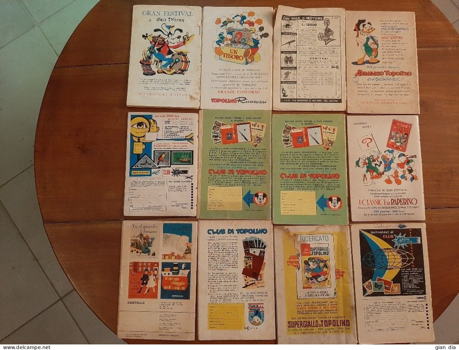 ALBI DELLA ROSA Ed.Mondadori. Lottino Di 12. Segmento 232-531. 1959-1965 - Disney
