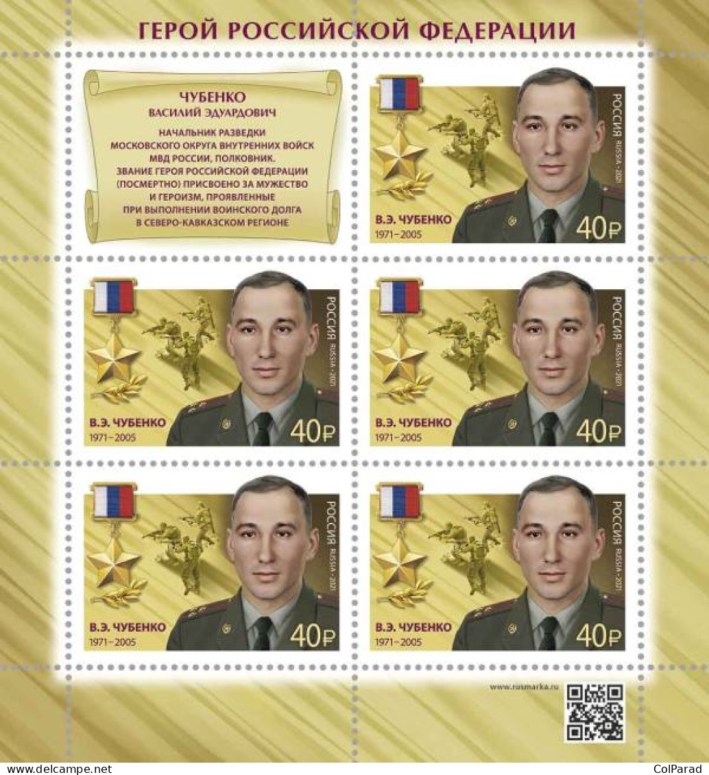 RUSSIA - 2021 - M/S MNH ** - Hero Of The Russian Federation V. E. Chubenko - Ungebraucht