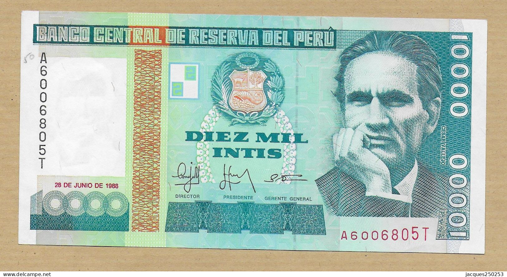 10000 INTIS 1988 NEUF - Peru