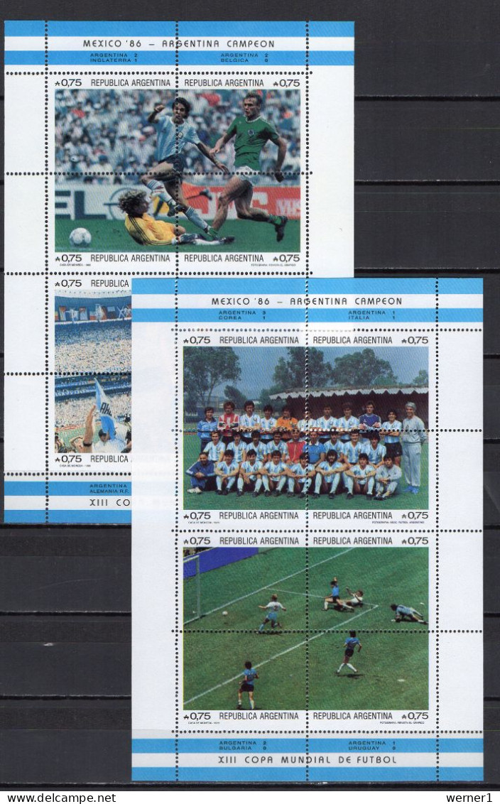 Argentina 1986 Football Soccer World Cup Set Of 2 S/s MNH - 1986 – Mexico