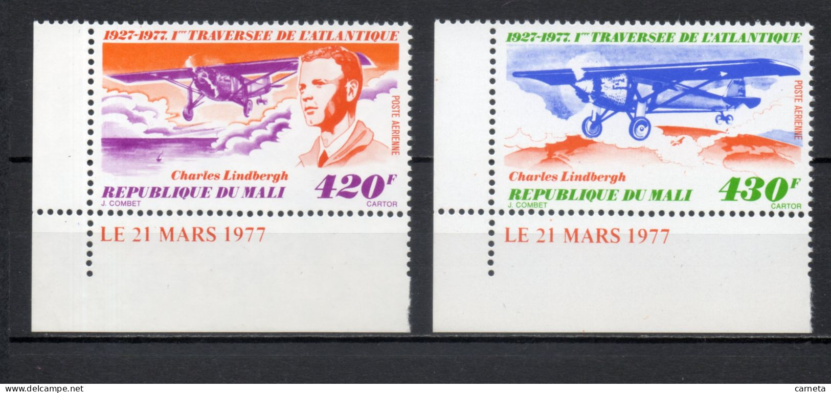 MALI  PA  N° 298 + 299   NEUFS SANS CHARNIERE  COTE 6.50€    AVIATEUR AVION - Mali (1959-...)