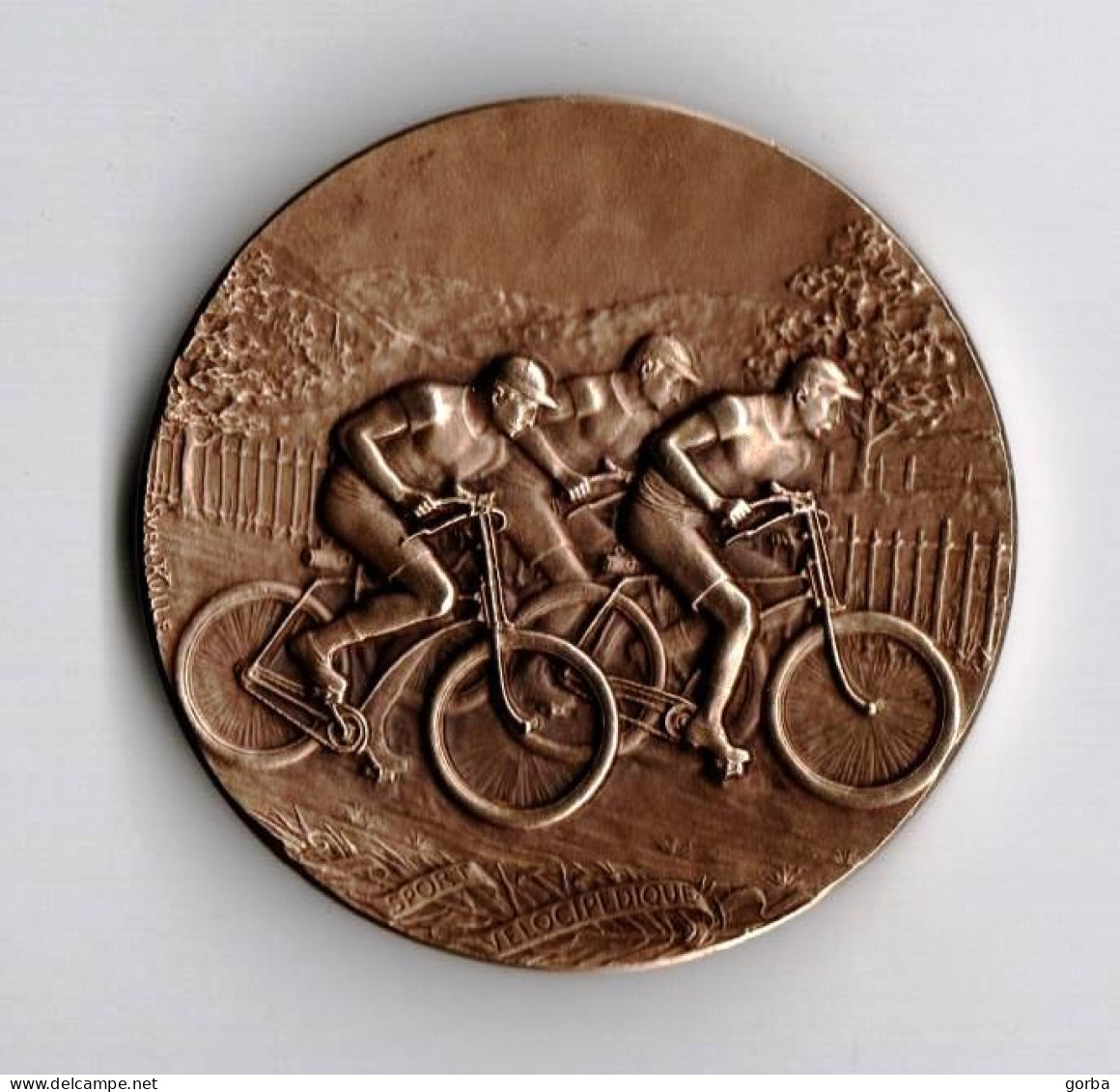 *Medaille En Bronze (45 Mm) Dans Son étui D'origine - Signée SVEN KULLE - Grand Prix Du Progrès De Lyon - Ciclismo