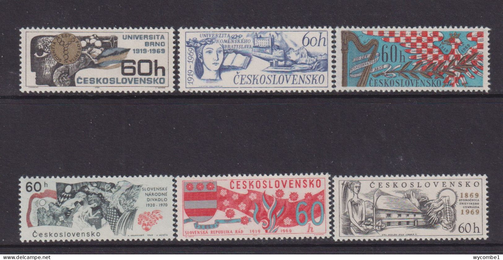CZECHOSLOVAKIA  - 1969 Anniversaries Set Never Hinged Mint - Unused Stamps