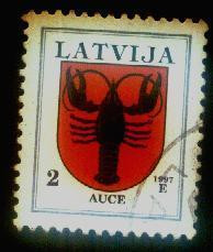 (!)  Latvia-Craw-fish- 2 Sant -1997 Year -stamp - Used (o) Logo Small City - AUCE - Lettland
