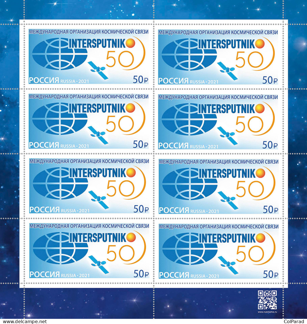 RUSSIA - 2021 - MINIATURE SHEET MNH ** - Intersputnik - Neufs