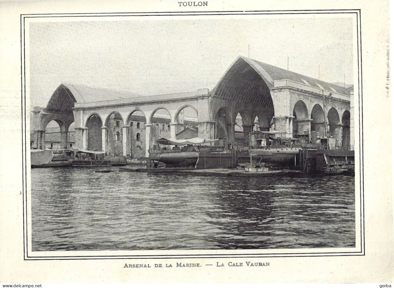 *FRANCE - TOULON - Photographie 15.5x21 Issue D'un Dépliant Ancien - La Cale Vauban Dans L'Arsenal De La Marine - Other & Unclassified